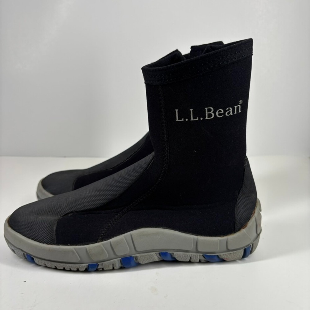 L.L.Bean Vortex Men's US 7 Black Neoprene Wetsuit Side-Zip Waterproof Water Boot - Picture 9 of 16